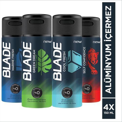 Erkek Deodorant 150 Ml 4'lü Set (Self,Green,Marine,Cool)