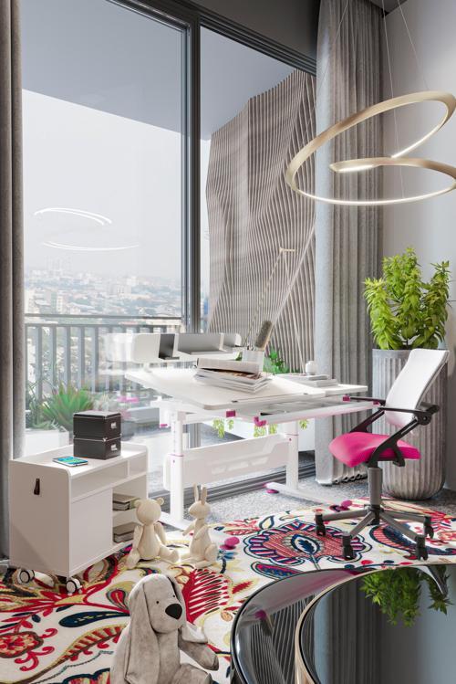 Yükseklik ve Eğim Ayarlı, Vega Delüx Bilgisayar ve Çalışma Masası Takımı Beyaz/Fuşya