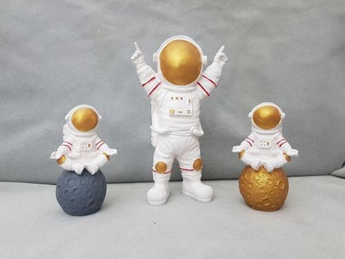 3Lü Set Astronot Dekor Biblo Ev Ofis Dekoru