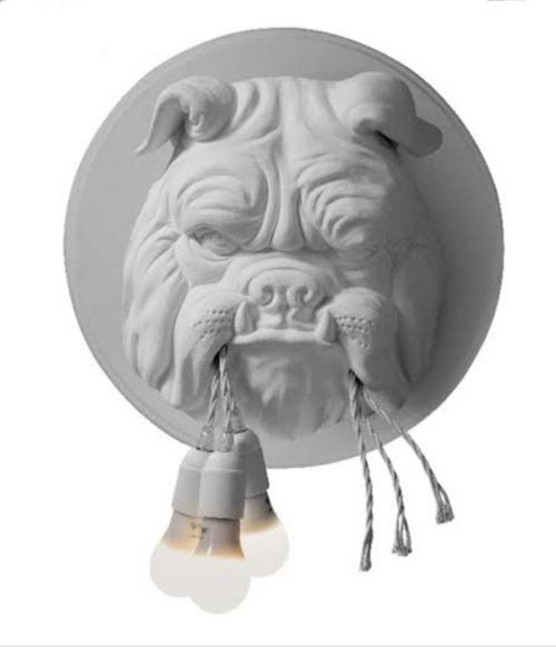 Duvar Buldog Köpek Dekor Buldog Köpek Aplik Avize