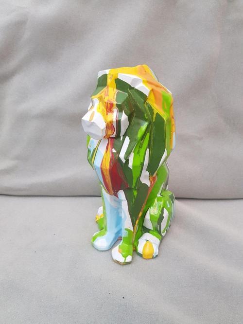 Kubik Aslan Biblo Ev Ofis Dekoru Popart Bibl0