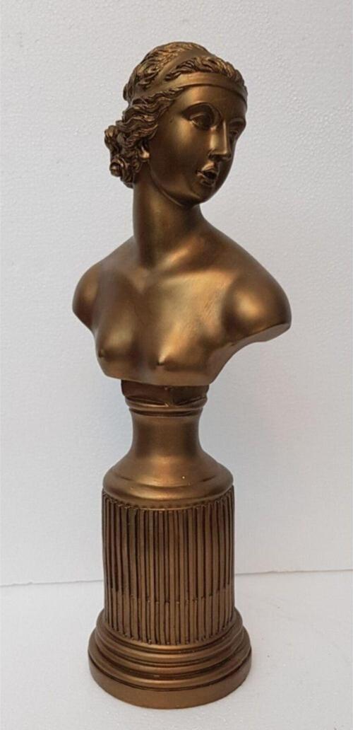 Gold Ab Ev Dekorasyon Letafet Kadın Büst Sütunlu Ev Ofis Organizasyon Dekoru