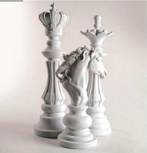 Satranç Taşı Set Şah At Vezir Dekor