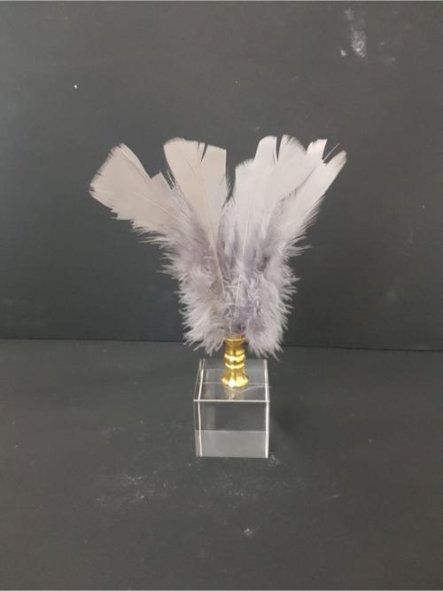 Ab Ev Dekorasyon Altın Ağız Gri Tüy Ev Ofis Dekoru