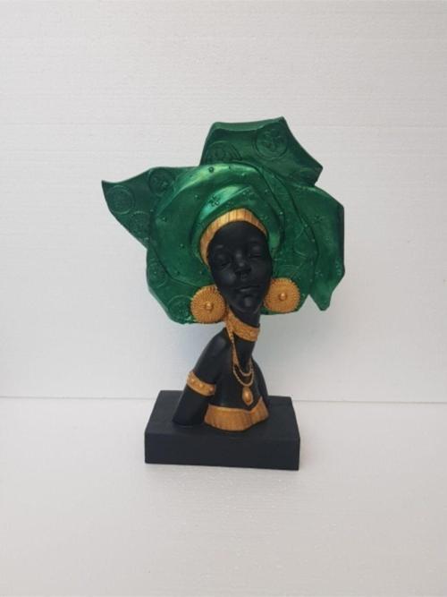Yeşil Ab Ev Dekorasyon Afrikalı Kadın Dekor