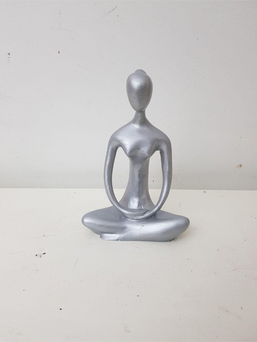 Yogacı Kadın Gümüş Ev Ofis Dekoru