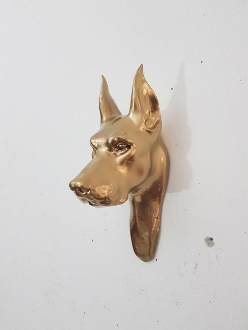 Altın Duvar Köpek Dekor Duvar Dekoru