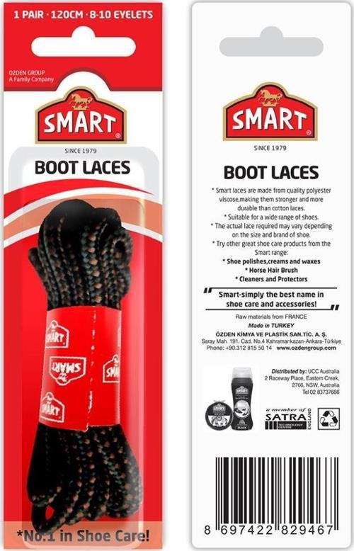 Bot Bağcığı Siyah 120 CM 1 Çift