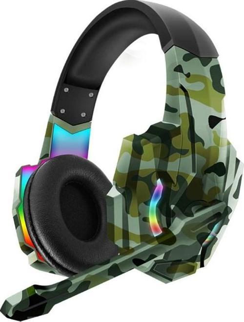 Karler Bass R9600 RGB Işıklı Oyuncu Kulaklığı Kamuflaj  Desenli Tasarım