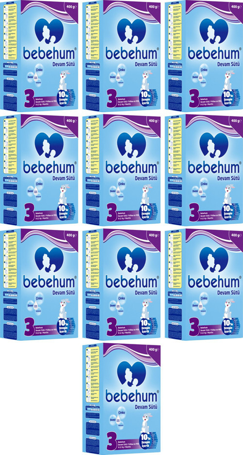 3 Devam Sütü 400 Gr 9-12 Ay 10 Adet