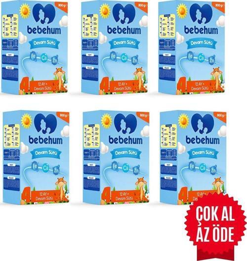 4 No Bebek Sütü 12 Ay 800 Gr X 6 Adet