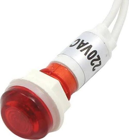 220v Kablolu Sinyal Lambası 10 Mm Plastik XD10-6W