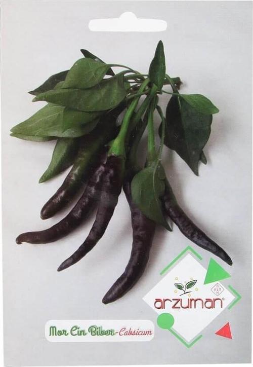 MOR CİN BİBER TOHUMU 5 GR TAKRİBİ 600 AD TOHUM