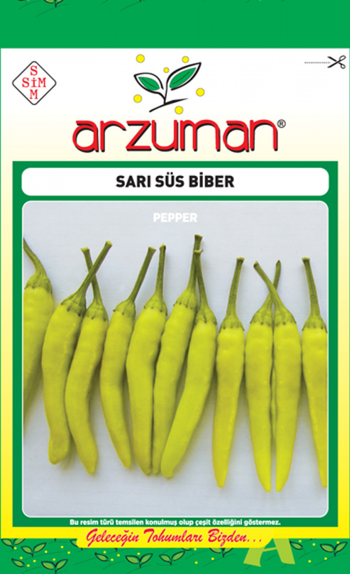 SARI SÜS BİBER TOHUMU 5GR ORT 600 AD TOHUM