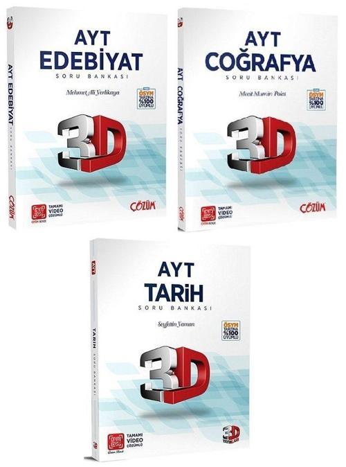 3D Yayınları YKS AYT Sözel Soru Bankası 3 lü Set 