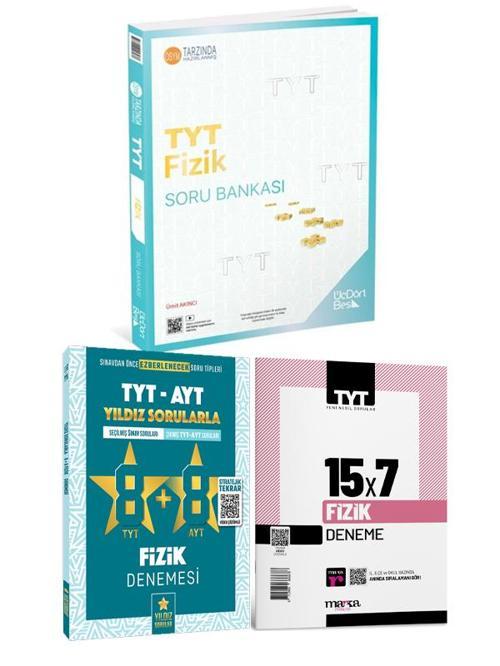 2025 Marka Yayınları TYT Fizik Deneme + 345 TYT Fizik Soru + Yıldız Sorular TYT AYT Fizik Deneme