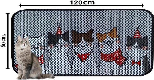 Büyük Boy Elekli Tuvalet Önü Desenli Kedi Kumu Paspası 60 X 120 Cm