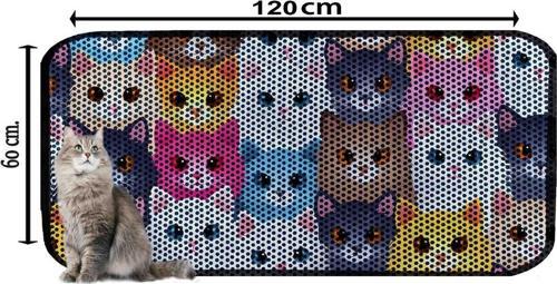 Büyük Boy Elekli Tuvalet Önü Desenli Kedi Kumu Paspası 60 X 120 Cm