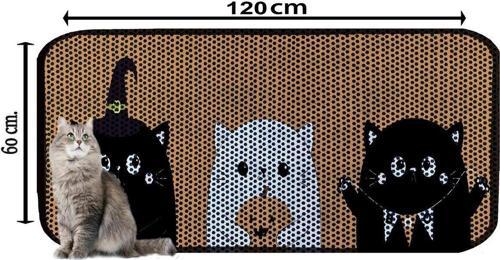 Büyük Boy Elekli Tuvalet Önü Desenli Kedi Kumu Paspası 60 X 120 Cm