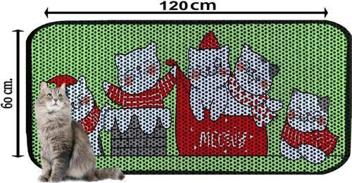 Büyük Boy Elekli Tuvalet Önü Desenli Kedi Kumu Paspası 60 X 120 Cm