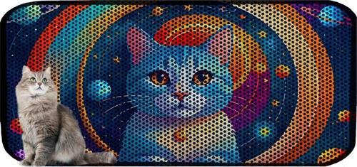 Büyük Boy Elekli Tuvalet Önü Desenli Kedi Kumu Paspası 60 X 120 Cm
