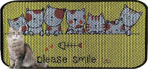 Büyük Boy Elekli Tuvalet Önü Desenli Kedi Kumu Paspası 60 X 120 Cm