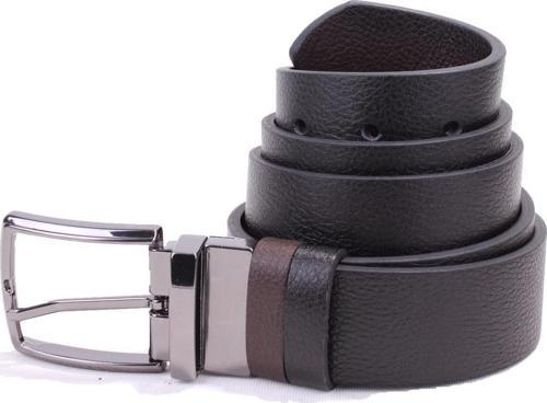 DMK26-465DG Siyah Kahve 4 cm Çift Taraflı Hakiki Deri Erkek Kemer