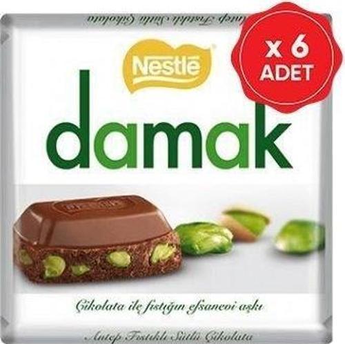Nestlé Damak Bol Antep Fıstıklı Sütlü Çikolata 60g x 6 adet