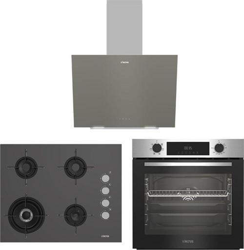 ALA 322 I Fırın 189 GG Ocak 570 G Davlumbaz Gri Ankastre Set