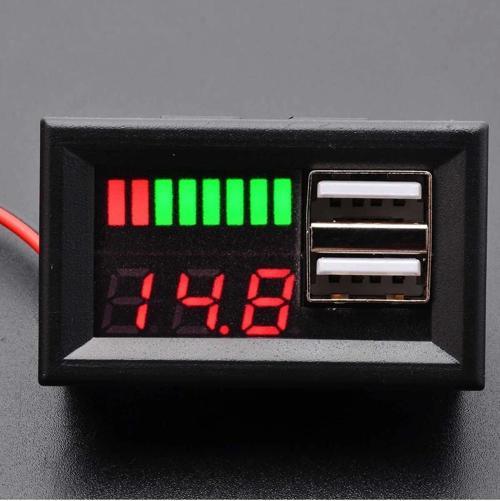 Dijital Akü Ölçer- Çift USB 12V-5V Dönüştürücü