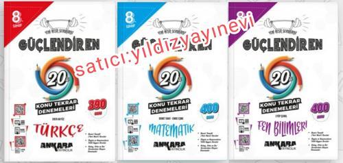 8.sınıf güçlendiren türkçe matematik fen bilimleri 20'li konu tekrar denemesi 3'lü settir-ankara yayıncılık