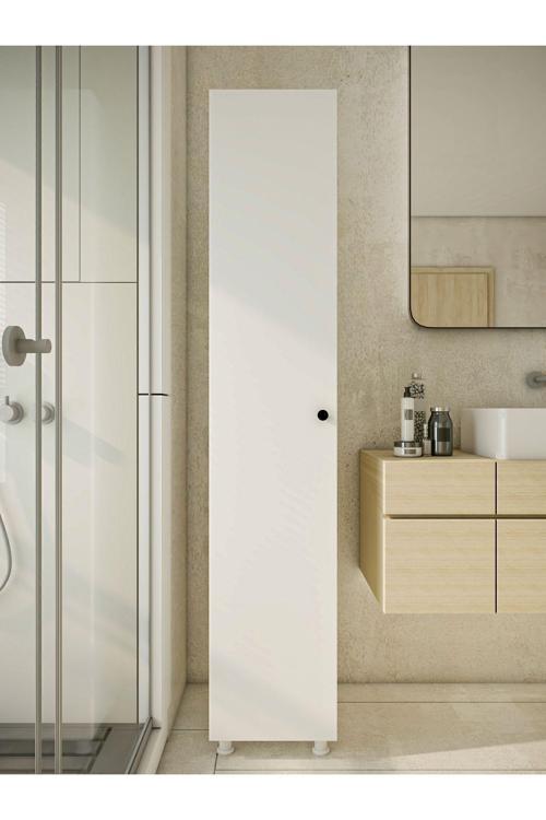 Çok Amaçlı Dolap Parlak Beyaz Banyo Dolabı