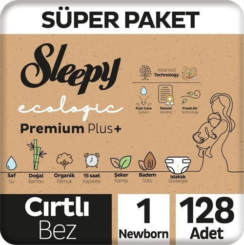Ecologic Premium Plus Süper Paket Bebek Bezi 1 Numara 128 Adet