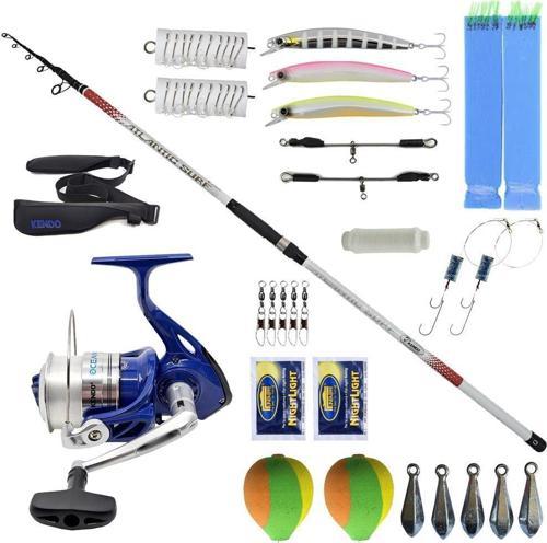 YekOutdoor Full Takım Olta Seti Kendo Atlantic Surf 4.20m 100-250gr Olta Kamışı&Kendo Oceancast 8000 3+1BB Olta Makinesi