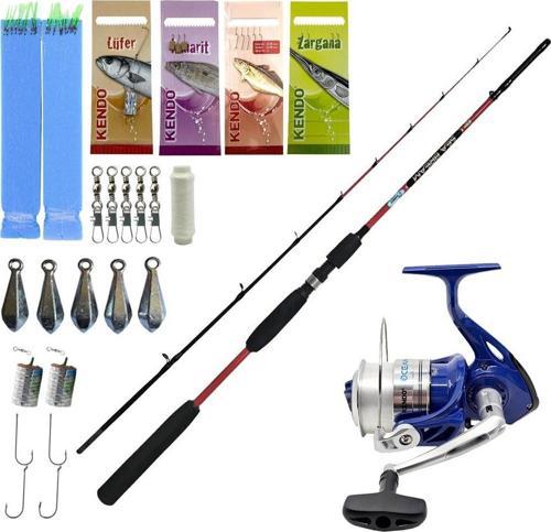 YekOutdoor Tekne Olta Seti Kendo Sea Bream 1.65m up to 150gr 2 Parça Olta Kamışı&Kendo Oceancast 6000 3+1BB Olta Makines