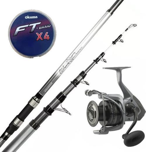 YekOutdoor Hazır Olta Seti Okuma Wave Power Tele Surf 4.20 cm 100-200 gr 5 Parça Surf Kamışı&Okuma Tomcat TMC-8000 (4.8: