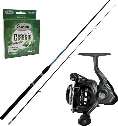 YekOutdoor Hazır Spin Olta Seti Okuma G-Power Spin 9' 270cm 7-35 gr 2 Parça Spin Kamışı&Okuma Acuador ACU-3000A 3+1BB Ol