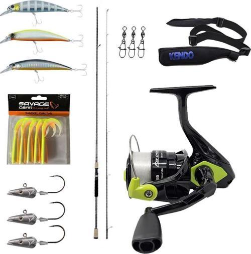 YekOutdoor Okuma Levrek-Çipura Spin Olta Seti Okuma Azaki Spin 244 cm 7-28 gr 2 Parça Spin Kamışı&Okuma Fin Chaser X FNX