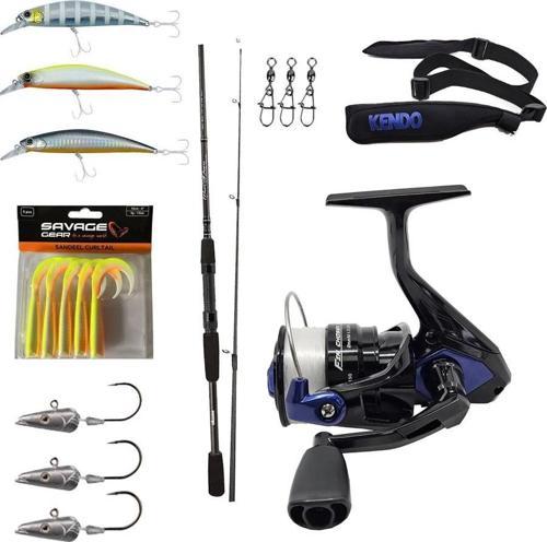 YekOutdoor Okuma Levrek-Çipura Spin Olta Seti Okuma Wave Power 8'0 2.44 cm 15-40 gr 2 Parça Spin Kamışı&Okuma Fin Chaser