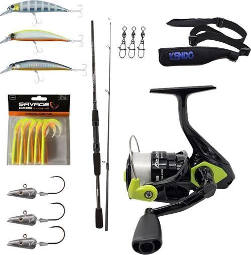 YekOutdoor Okuma Levrek-Çipura Spin Olta Seti Okuma Wave Power 8'0 2.44 cm 15-40 gr 2 Parça Spin Kamışı&Okuma Fin Chaser