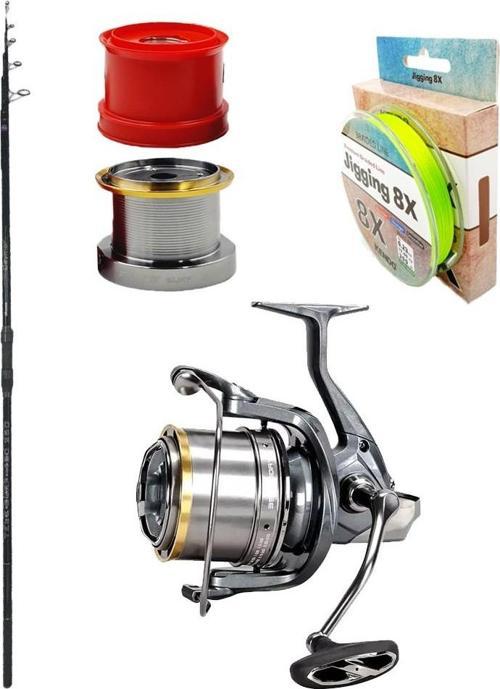 YekOutdoor Yüksek Performans Okuma Olta Seti Okuma Ceymar Tele surf 4.30M 6 Parça Surf Kamışı&Okuma Flite Surf FLS35-150