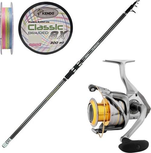 YekOutdoor Yüksek Performans Okuma Olta Seti Okuma Revenger 420 cm Surf Kamışı&Okuma Avenger 8000 6+1bb Olta Makinesi