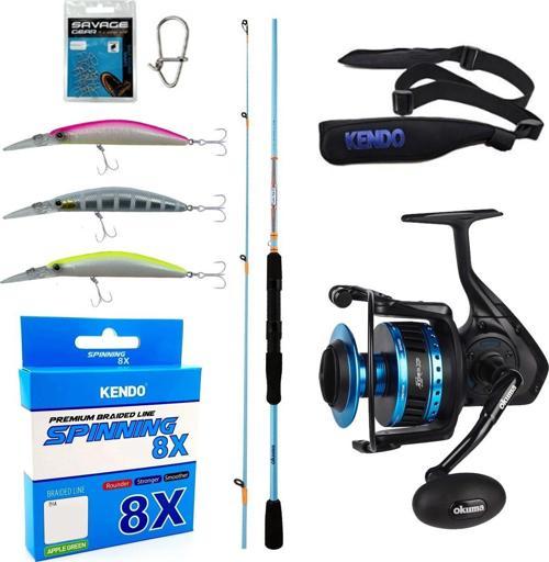 YekOutdoor Profesyonel Spin Olta Seti Okuma Fuel Spin 2,74 cm 7-30 gr 2 Parça Spin Kamışı&Okuma Azores ZXP-4000 6+1 bb O