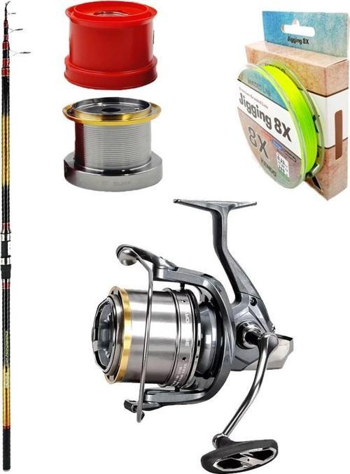 YekOutdoor Yüksek Performans Okuma Olta Seti Okuma Savant Surf 420 cm 4 Parça Surf Kamışı&Okuma Flite Surf FLS35-1500AY 