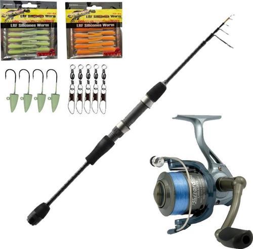 YekOutdoor Okuma LRF Olta Silikonlu Set Okuma Lrf-Tele-706UL 210cm 1-8 gr Lrf Kamışı&Lineaeffe Blızzard FD 3+1bb 20 Olta