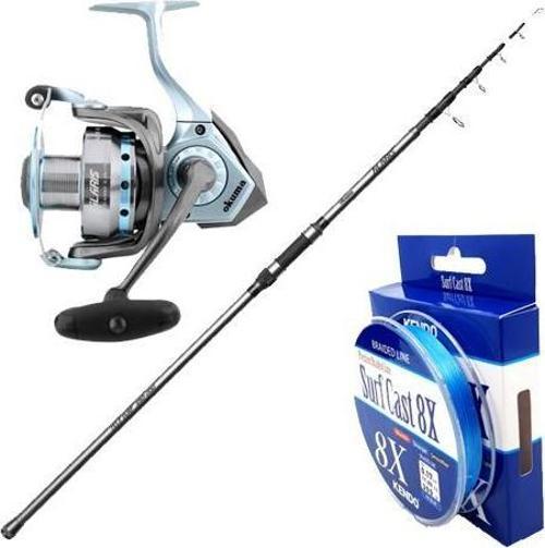 Okuma Surf Kamışı Seti Okuma Alaris Tele Surf 390 cm 100-200 gr Surf Kamışı- Okuma Alaris ALS-65 Olta Makine