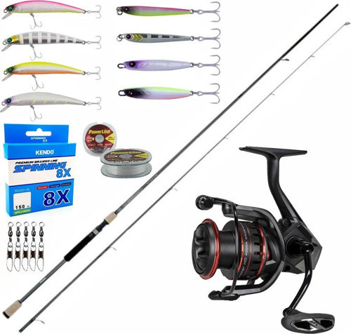 YekOutdoor Okuma Profesyonel Spin Seti Okuma Azaki Spin 244 cm 7-28 gr 2 Parça Spin Kamışı&Okuma Ceymar HD CHD-4000A Mat