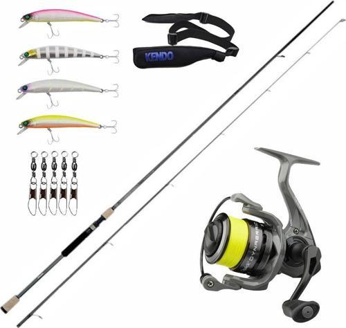YekOutdoor Okuma Spin Olta Seti Okuma Azaki Spin 274 cm 12-35 gr 2 Parça Spin Kamışı&Dam Quick Dynabraid 4 4000S FD 3+1B