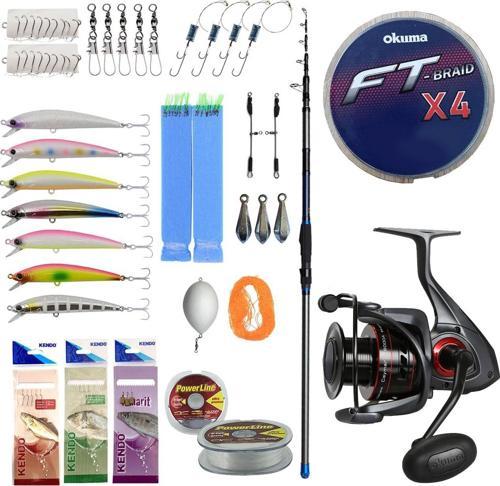 Profesyonel Hazır Olta Seti Dam Imax 4.20M 100-250G 5 Parça Surf Kamışı&Okuma Ceymar C-8000A Olta Makinesi