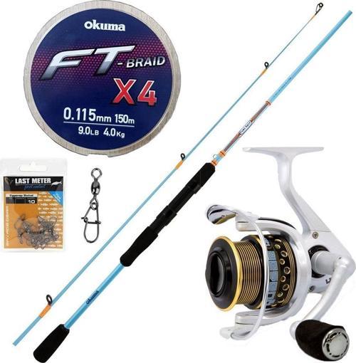 YekOutdoor Spin Olta Seti Okuma Fuel Spin 2,74 cm 7-30 gr 2 Parça Spin Kamışı&Lineaeffe Quasar FD 8+1 bb 40 Olta Makines